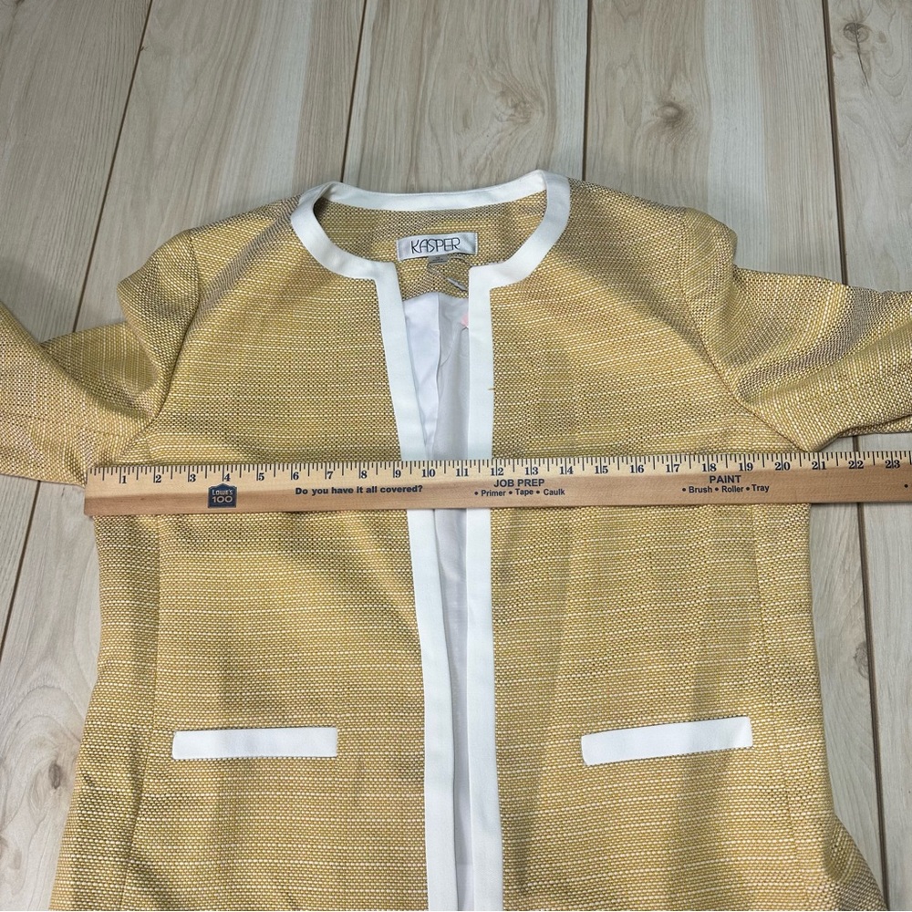 NWT Kasper Blazer Women’s Size 10 Butterscotch Vanilla Ice Work Career Jacket - Picture 9 of 12